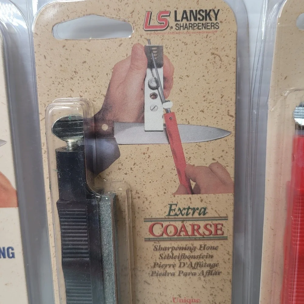 4 Lansky Sharpening Hone Knife Sharpener‎ Stones Ultra & Extra Fine & Coarse NEW